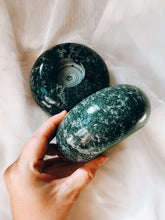 Load image into Gallery viewer, Pair of Green Stone Candle Holders