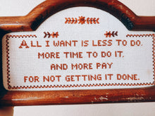 Load image into Gallery viewer, Framed Needlepoint Saying