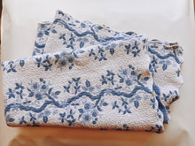 Load image into Gallery viewer, Blue and White Floral Quilt