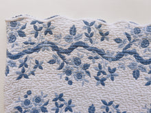 Load image into Gallery viewer, Blue and White Floral Quilt