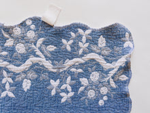Load image into Gallery viewer, Blue and White Floral Quilt