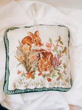 Load image into Gallery viewer, Bunny Cross Stitch Throw Pillow