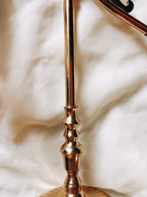 Load image into Gallery viewer, Brass Lamp with Floral Shade