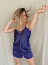 Load image into Gallery viewer, Purple Silk Pajama Set - Size Medium