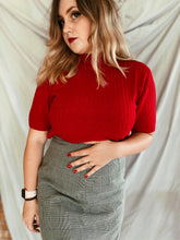 Load image into Gallery viewer, Red Short Sleeved Sweater - Size M/L
