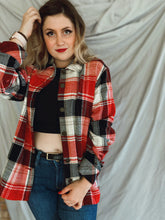 Load image into Gallery viewer, Red, Black, and White Flannel - Size 12