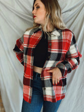 Load image into Gallery viewer, Red, Black, and White Flannel - Size 12