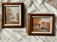 Load image into Gallery viewer, Pair of Framed Fall Paintings