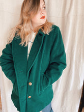 Load image into Gallery viewer, Dark Green Peacoat - Size L/XL