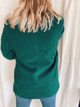 Load image into Gallery viewer, Dark Green Peacoat - Size L/XL