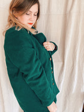 Load image into Gallery viewer, Dark Green Peacoat - Size L/XL