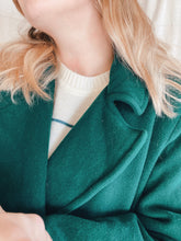 Load image into Gallery viewer, Dark Green Peacoat - Size L/XL