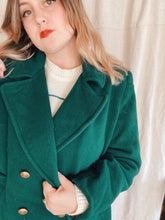 Load image into Gallery viewer, Dark Green Peacoat - Size L/XL