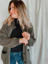 Load image into Gallery viewer, Olive Green Cardigan - Size L