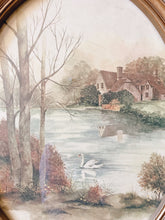 Load image into Gallery viewer, Gold Framed Swan Landscape