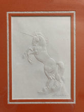 Load image into Gallery viewer, Embossed Unicorn Print in Bamboo Frame