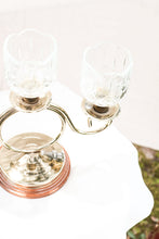 Load image into Gallery viewer, Gold and Glass Candelabra