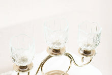 Load image into Gallery viewer, Gold and Glass Candelabra