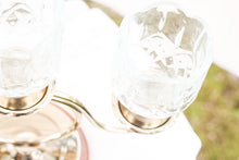 Load image into Gallery viewer, Gold and Glass Candelabra