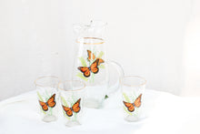 Load image into Gallery viewer, Butterfly Pitcher and Trio of Glasses