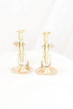 Load image into Gallery viewer, Brass Half Taper Candle Holders