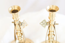Load image into Gallery viewer, Brass Half Taper Candle Holders