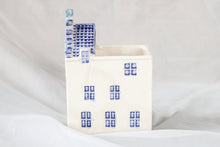 Load image into Gallery viewer, Blue and White House Planter