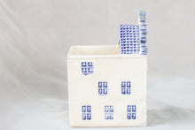Load image into Gallery viewer, Blue and White House Planter