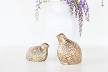 Load image into Gallery viewer, Pair of Vintage Brass Quail