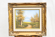 Load image into Gallery viewer, Fall Painting in Gilded Frame