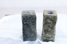 Load image into Gallery viewer, Pair of Stone Candle Holders