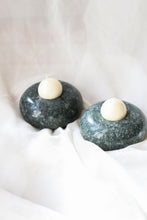 Load image into Gallery viewer, Pair of Green Stone Candle Holders