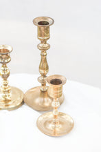 Load image into Gallery viewer, Set of Brass Candle Holders