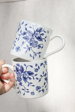 Load image into Gallery viewer, Pair of Blue and White Floral Mugs