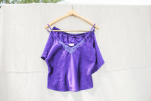 Load image into Gallery viewer, Purple Silk Pajama Set - Size Medium