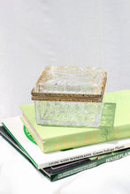 Load image into Gallery viewer, Glass and Gold Trinket Box