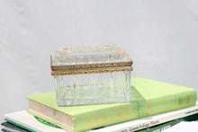 Load image into Gallery viewer, Glass and Gold Trinket Box