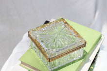Load image into Gallery viewer, Glass and Gold Trinket Box