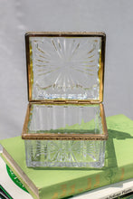 Load image into Gallery viewer, Glass and Gold Trinket Box