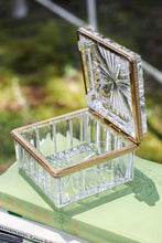 Load image into Gallery viewer, Glass and Gold Trinket Box
