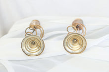 Load image into Gallery viewer, Pair of Swirling Brass Candle Holders