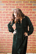 Load image into Gallery viewer, Green Velvet Floor Length Gown