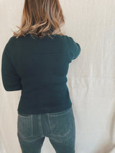 Load image into Gallery viewer, Black Ribbed Turtleneck - Size M