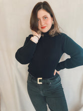 Load image into Gallery viewer, Black Ribbed Turtleneck - Size M