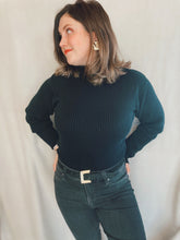 Load image into Gallery viewer, Black Ribbed Turtleneck - Size M