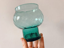 Load image into Gallery viewer, Handblown Teal Hurricane Vase