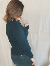 Load image into Gallery viewer, Black Ribbed Turtleneck - Size M