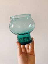 Load image into Gallery viewer, Handblown Teal Hurricane Vase