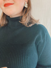 Load image into Gallery viewer, Black Ribbed Turtleneck - Size M