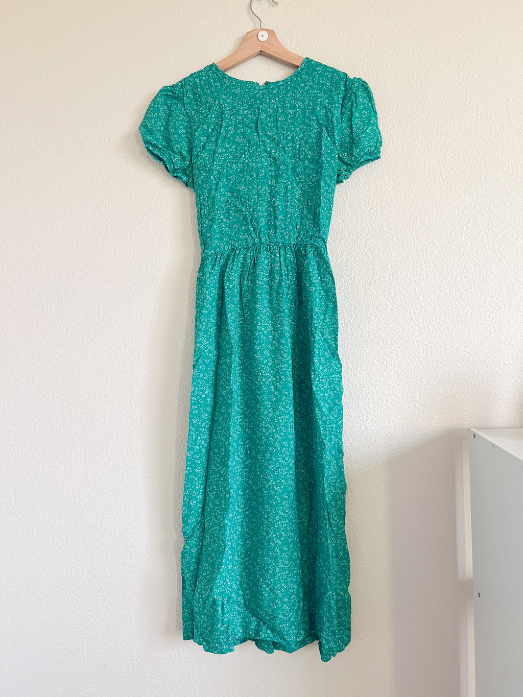 Green Floral Midi Dress - Size 6